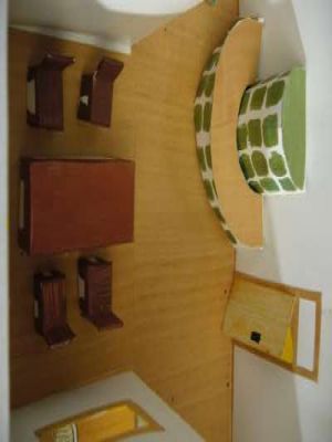 Modell Wohnhaus, Detail Essecke